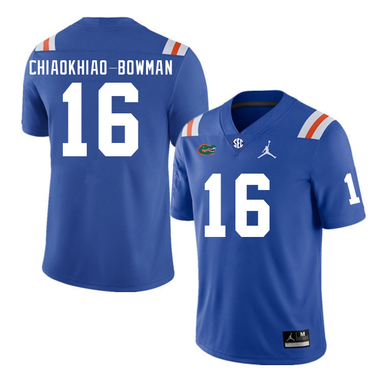 Men #16 Thai Chiaokhiao-Bowman Florida Gators College Football Jerseys Stitched-Retro